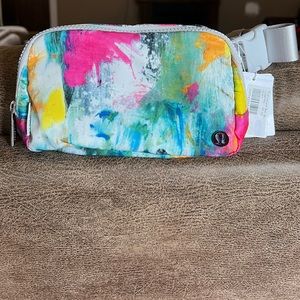Lululemon Wear Everywhere Belt Bag in tye-dye no limits white multi color